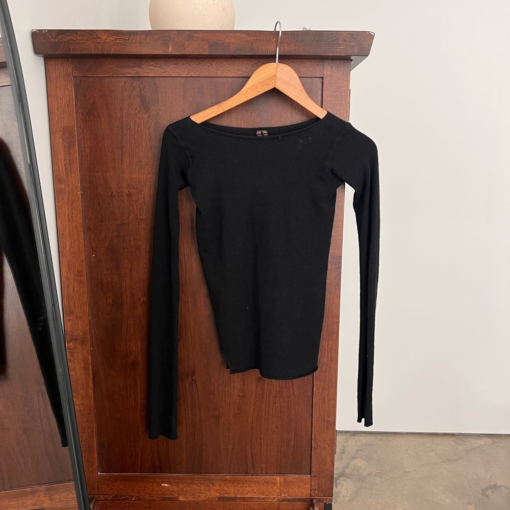 Rick Owens Black Long Sleeve Top